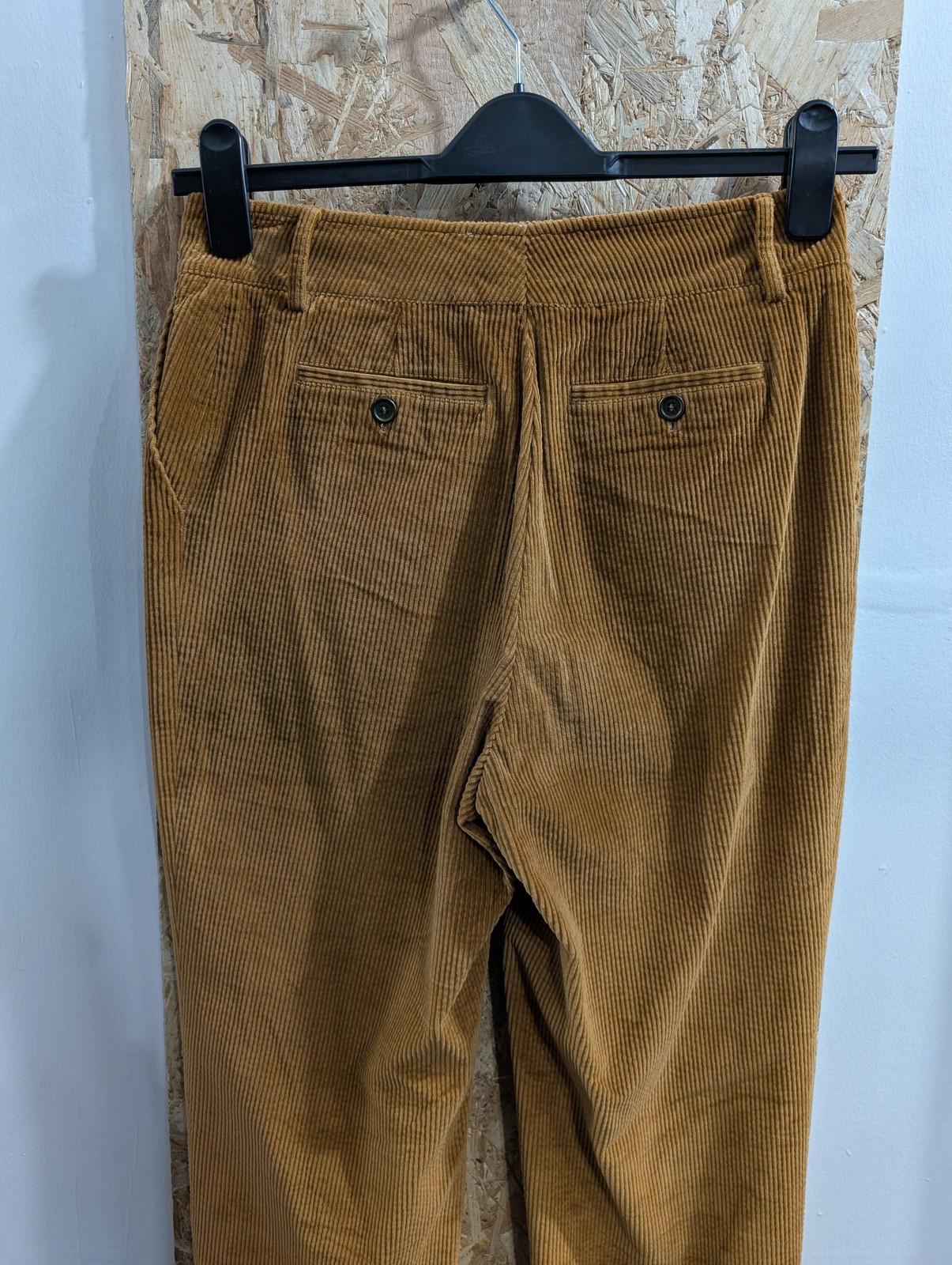 Burberry Trousers UK 12 W28 L29 Women Corduroy High Waist Tan Brown London Pleated