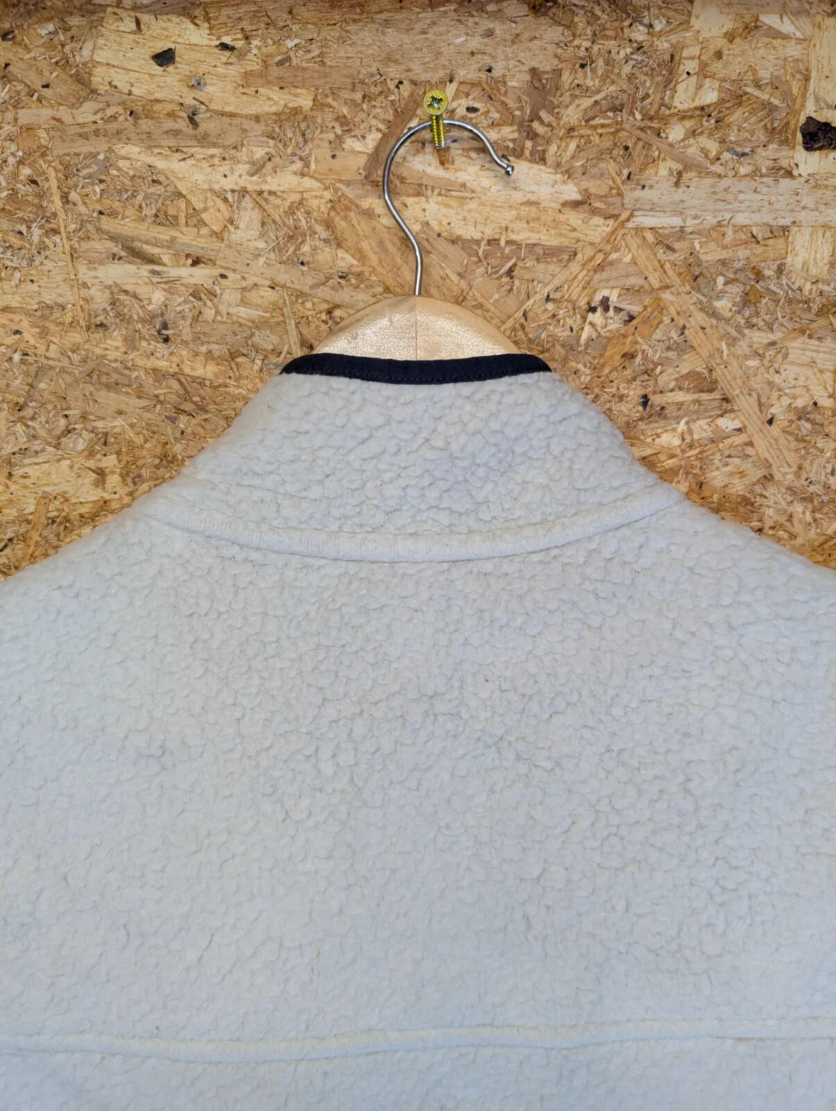 Patagonia Oatmeal Retro-X Pile Fleece Men Medium Vest Zip Cream Gilet Bodywarmer