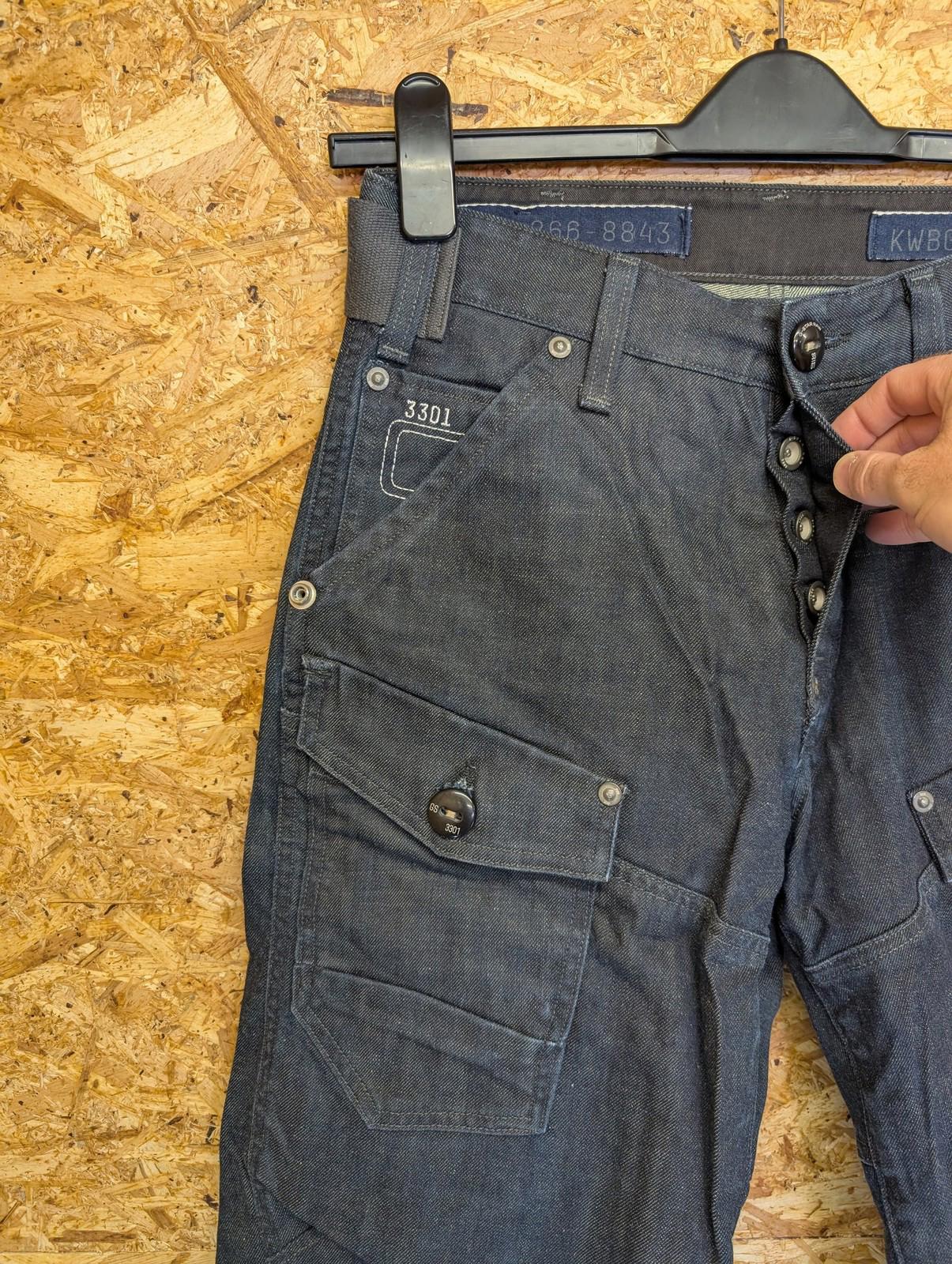 G-Star Raw Storm Elwood Jeans W28 L32 Men Cargo Utility Straight Leg Dark Denim