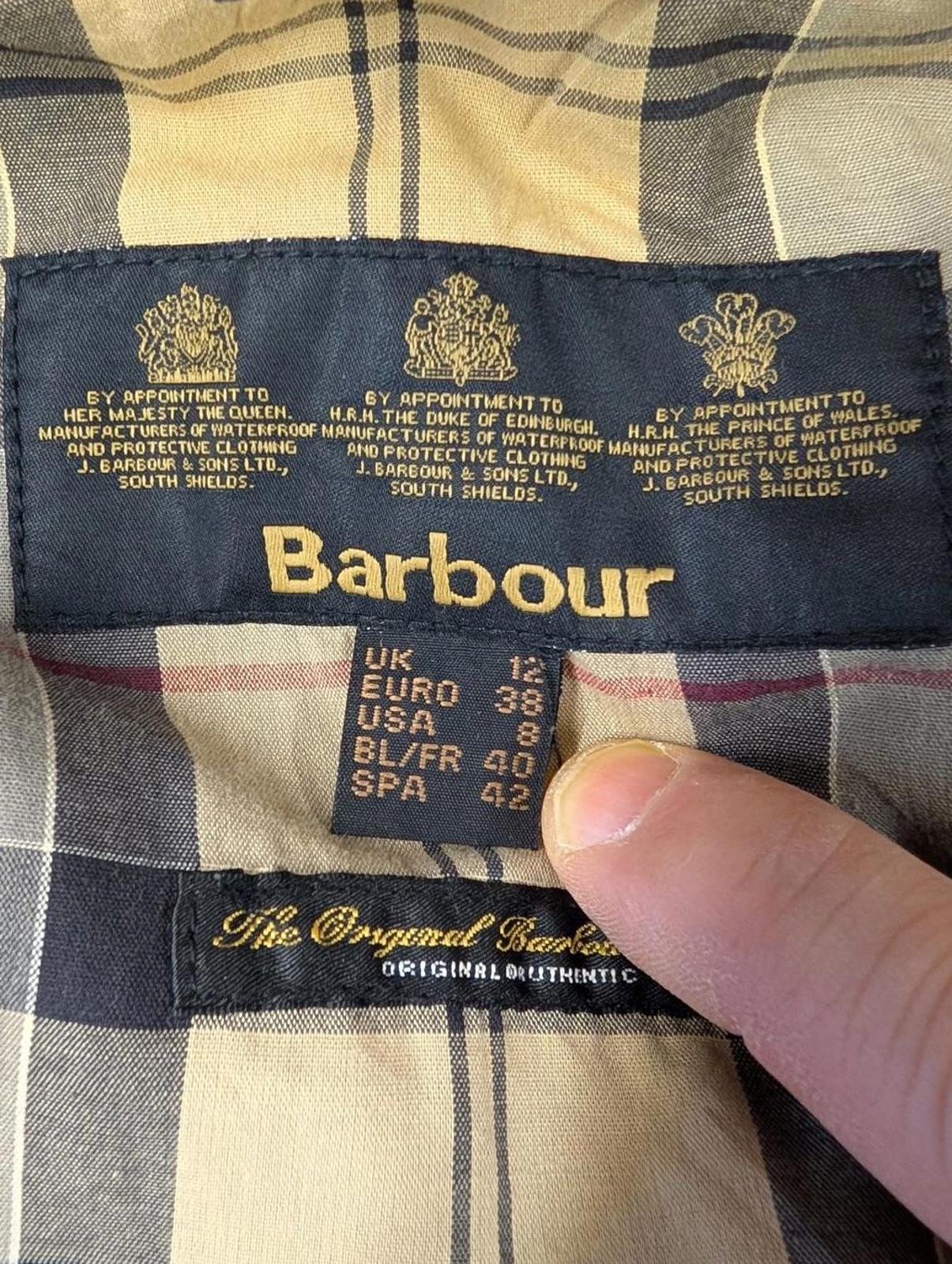 Barbour Rainbow International Bright Brass Jacket UK 12 Women Belted Wax Purple