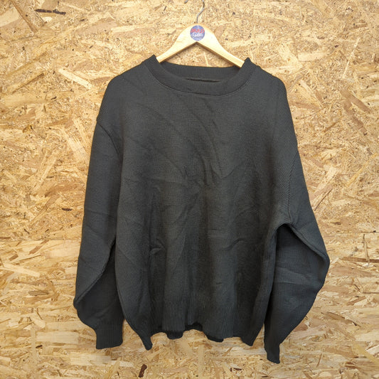 Filson Khaki 100% Wool Heavy Duty Crew Neck Jumper Guide Sweater USA Made XL