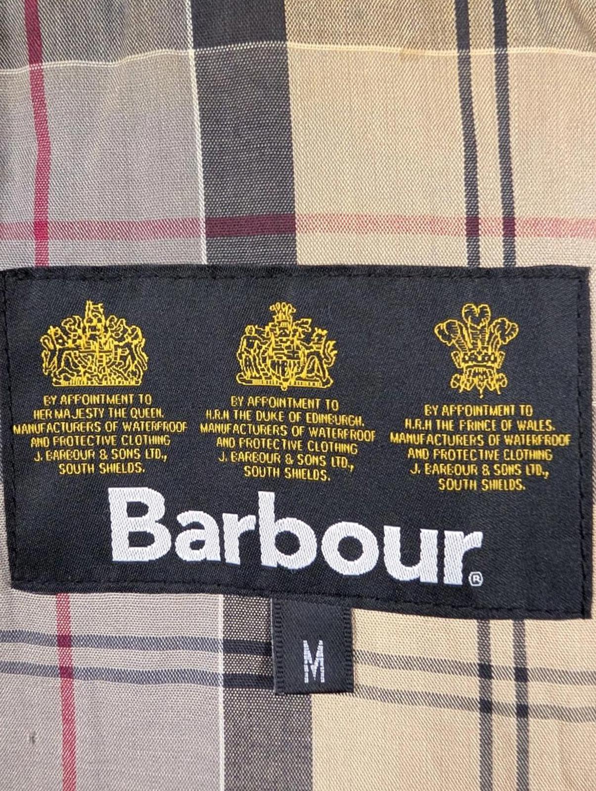 Barbour Whitby Wax Jacket Medium Men Parka Coat Black Hooded Lined Waterproof