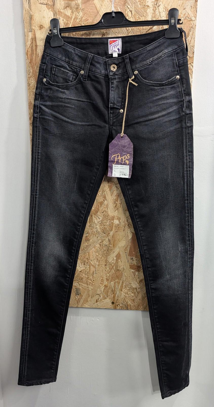 Prps Skinny Jeans W27 L34 Womens Black Denim Stretch Y2K Slim Fit Japan Goth