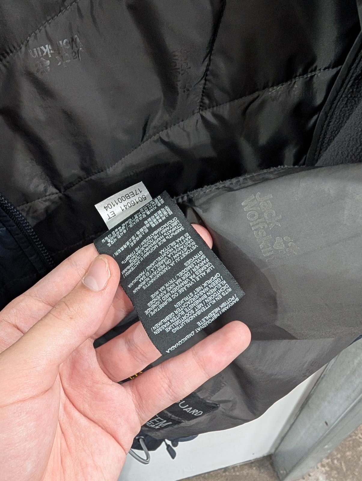 Jack Wolfskin Jacket Mens Size Medium Thermosphere Night Blue Grey Navy Full Zip