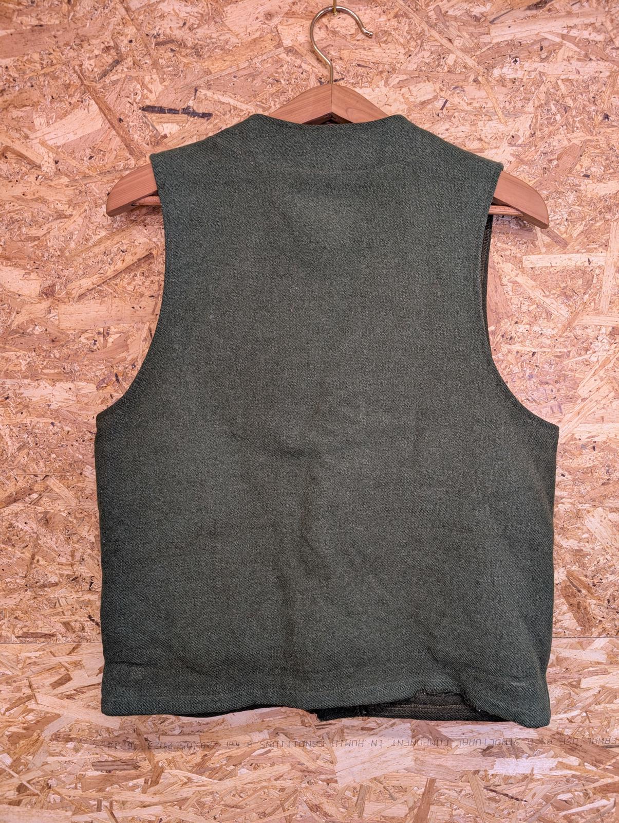 Filson Mackinaw Vest Mens Large 42 Forest Green Wool Waistcoat Gilet Body Warmer