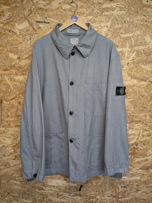 Stone Island 1999 Overshirt Jacket XXL Casual Grey Cotton Blend Chore Italy