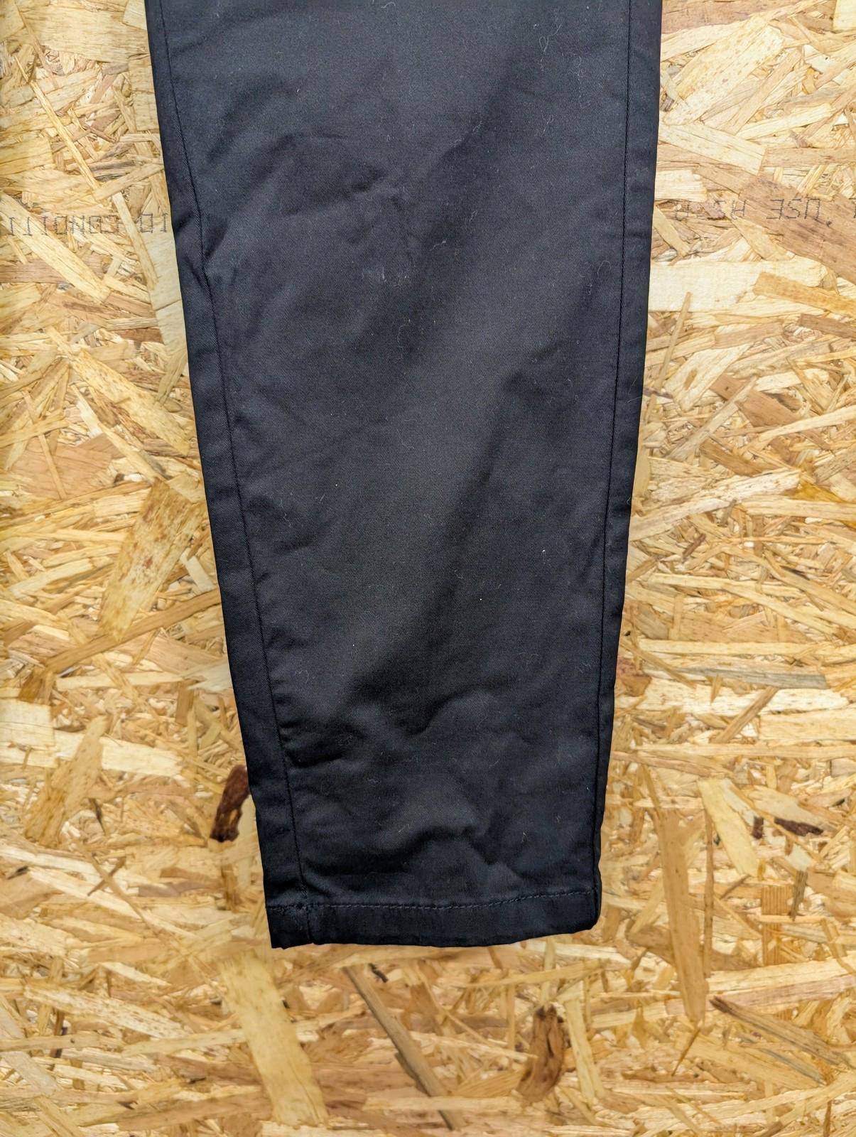 Arne Trousers Mens W32 L28 Slim Fit Black Cotton Blend Casual Pants Chino Buckle