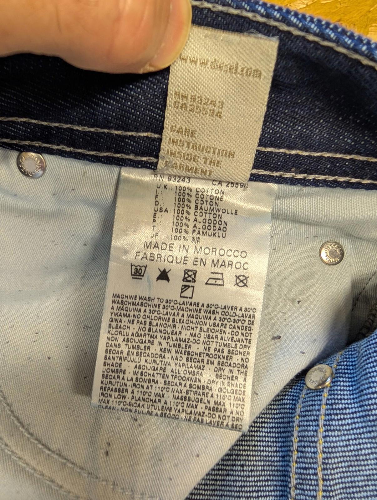 Diesel Jodar Jeans W30 L32 Men Button Fly Dark Denim Navy Blue Slim 0073N Cinch
