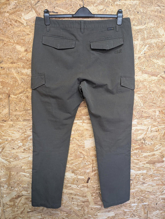 Jack Wolfskin Cargo Trousers W36 L33 Men Utility Ripstop Khaki Green Function 65