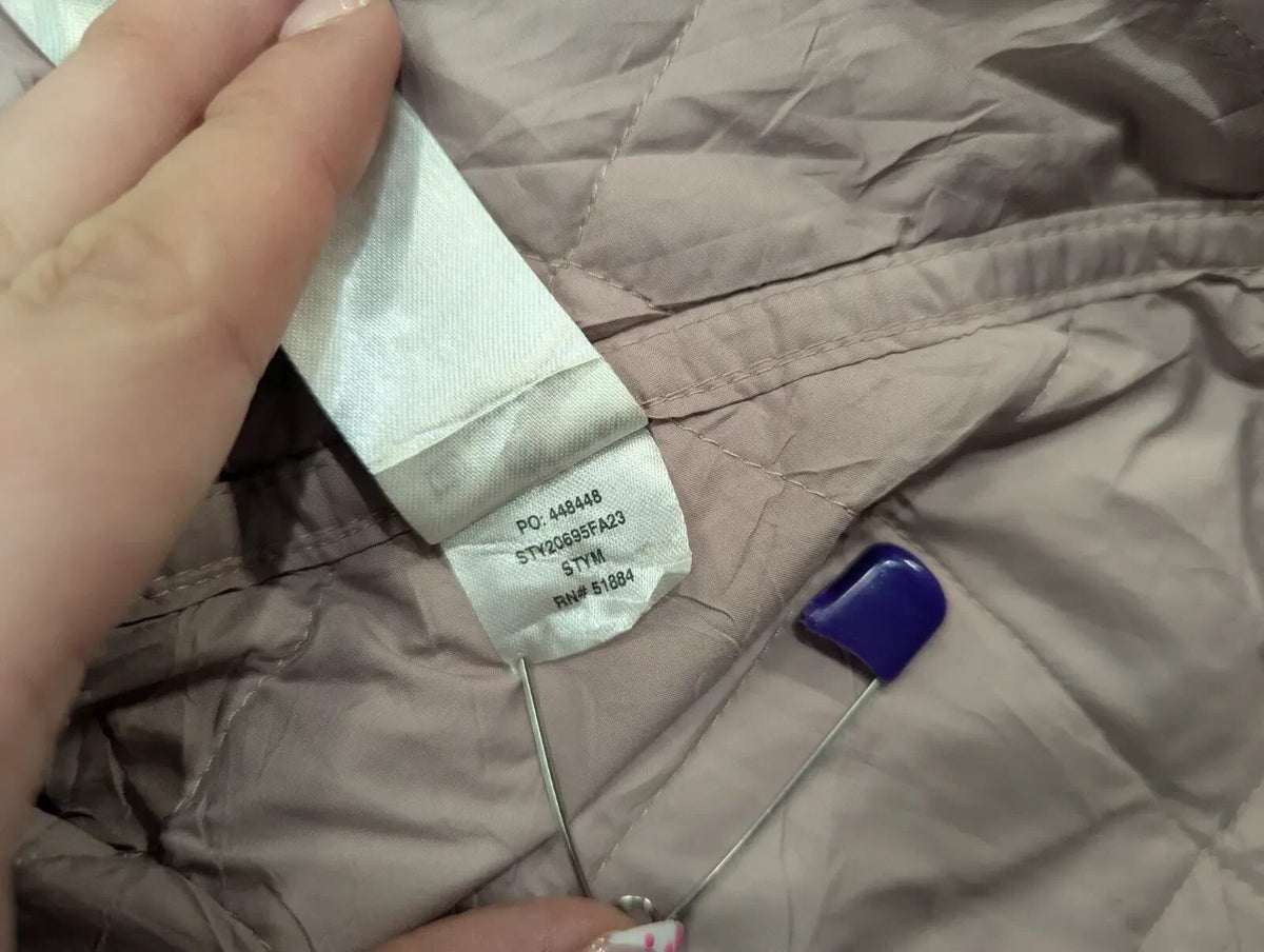 Patagonia Diamond Quilted Bomber Hoody Jacket Womens Small Pink Hooded Padded