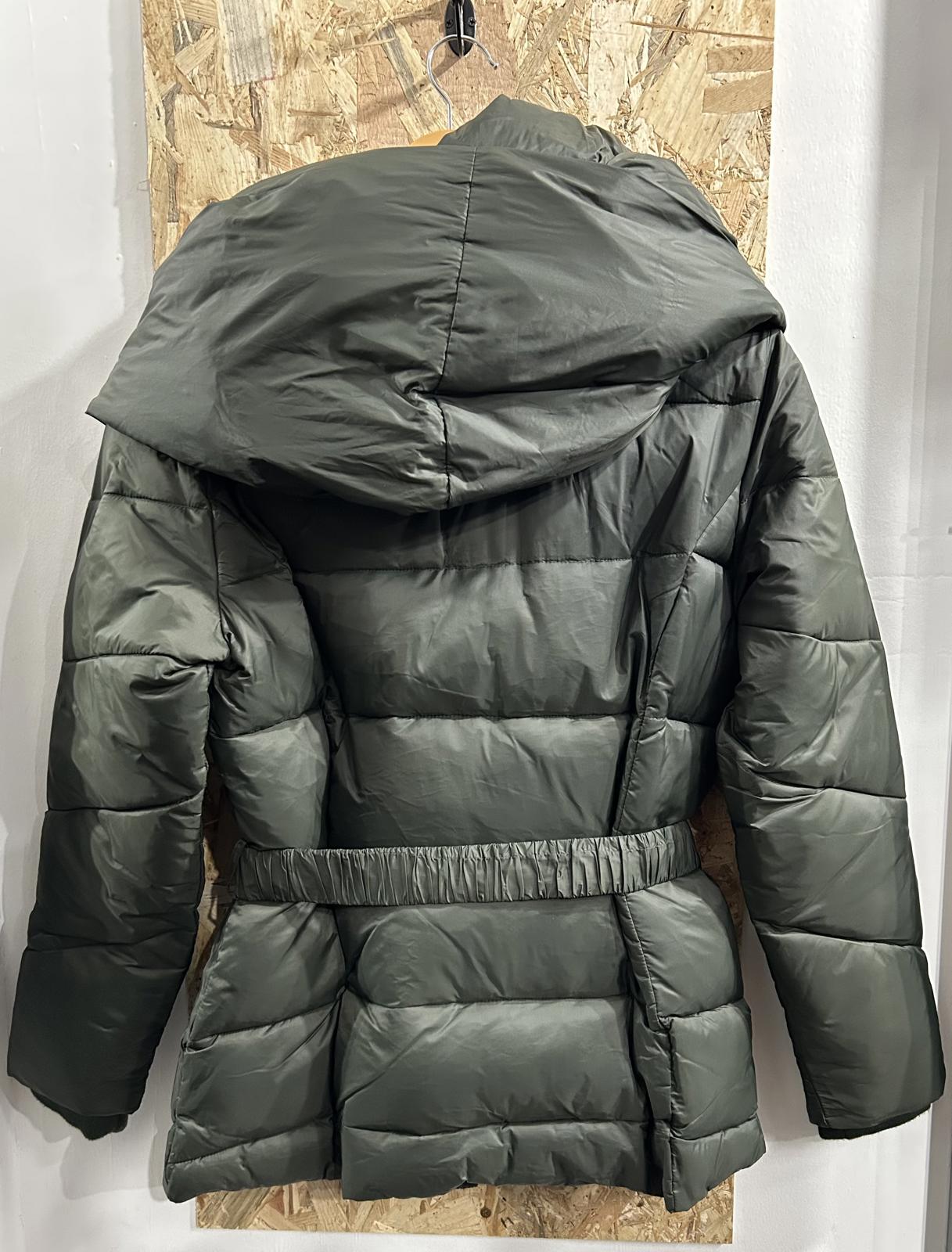 Monsoon Laurel Coat Women Medium 10-12 Forest Green Quilted Puffer Hooded Jacket