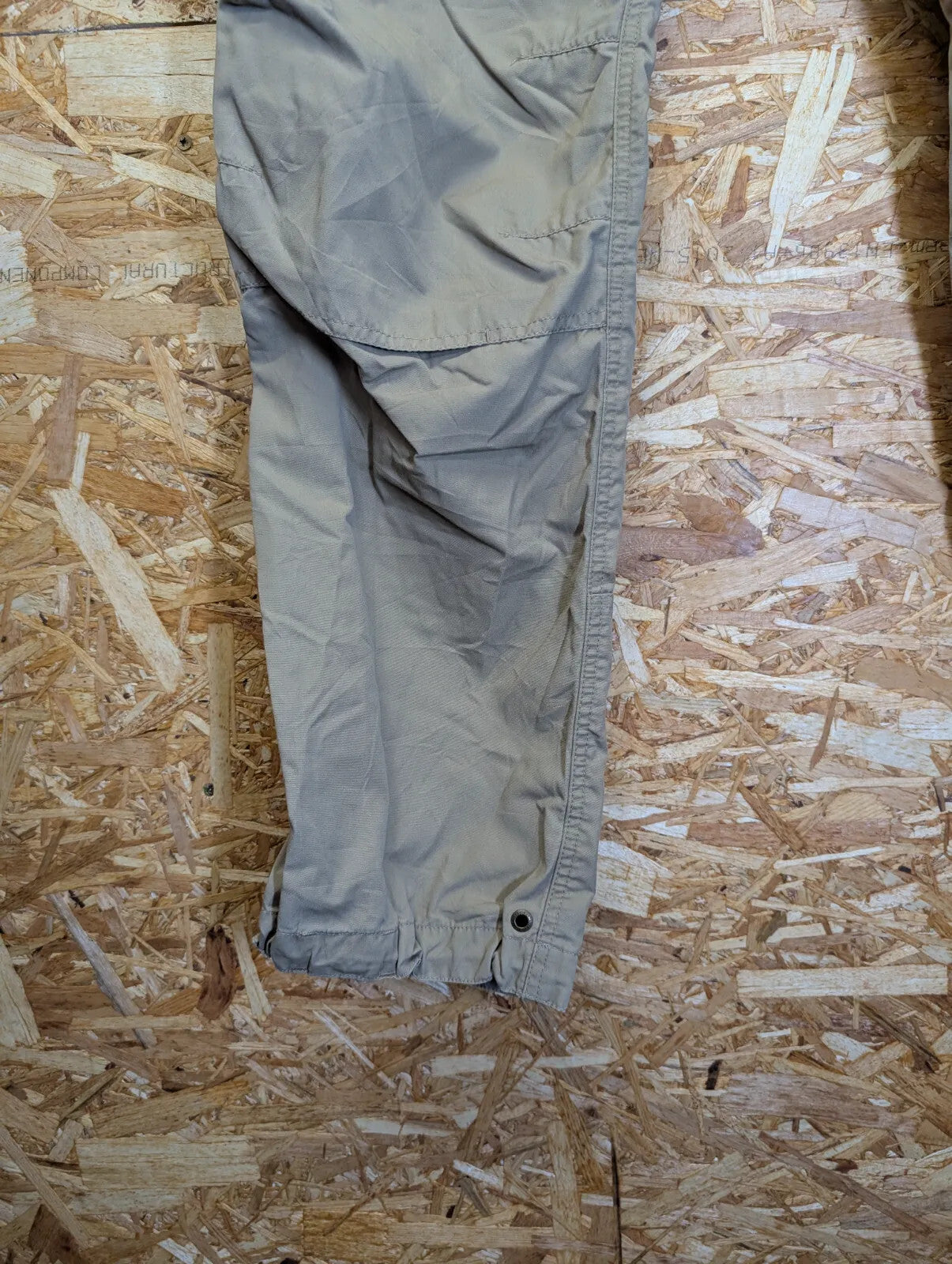 Fjallraven G1000 No27 Cargo Trousers W36 L32 Beige Wax Cotton Hiking Walking