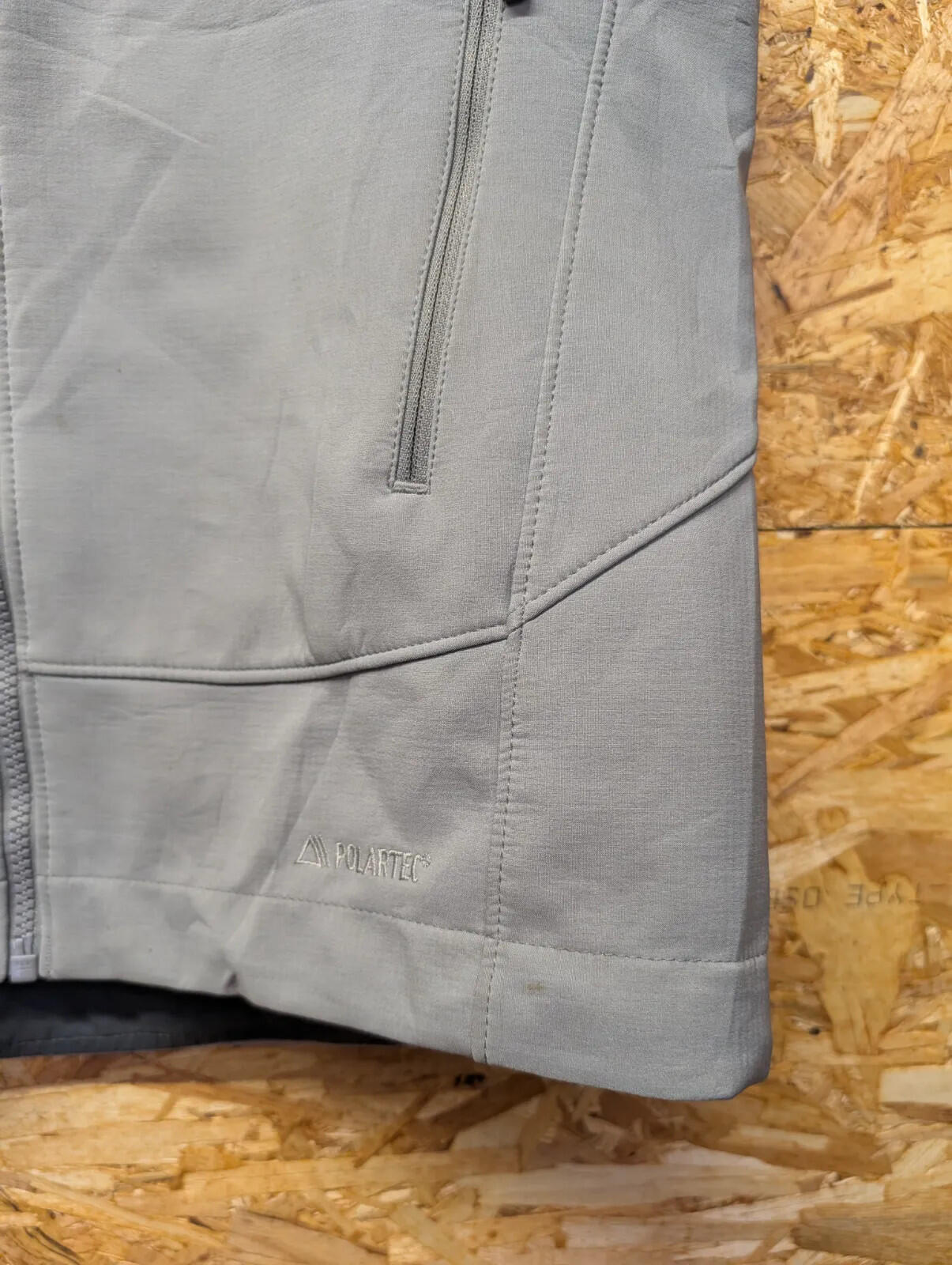 Patagonia Adze Fleece Vest Men Small Grey Polartec Zip Stretch Gilet Body Warmer