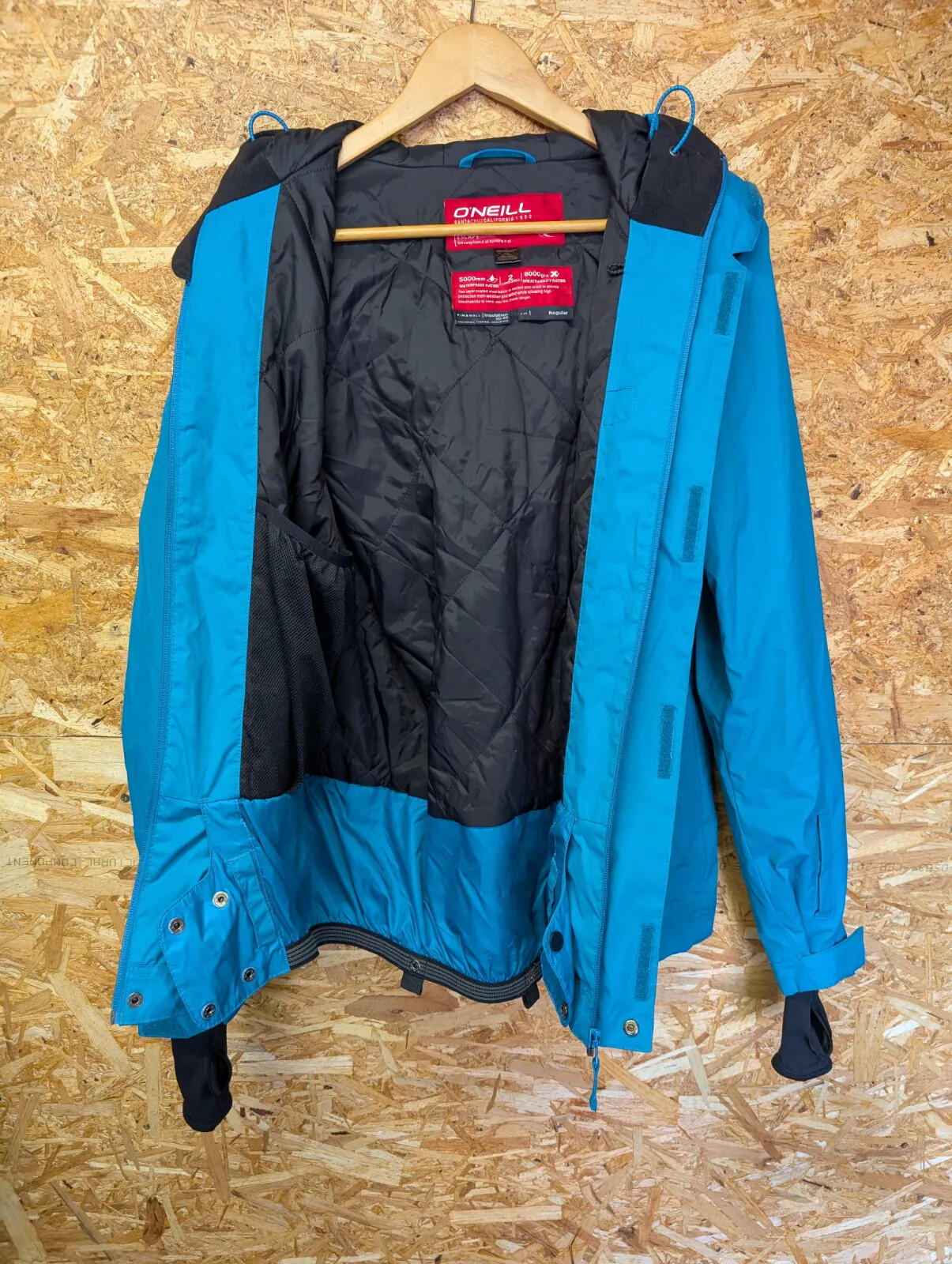 ONeill Escape Series Ski Jacket Women Medium Teal Blue Waterproof Snowboard Hood
