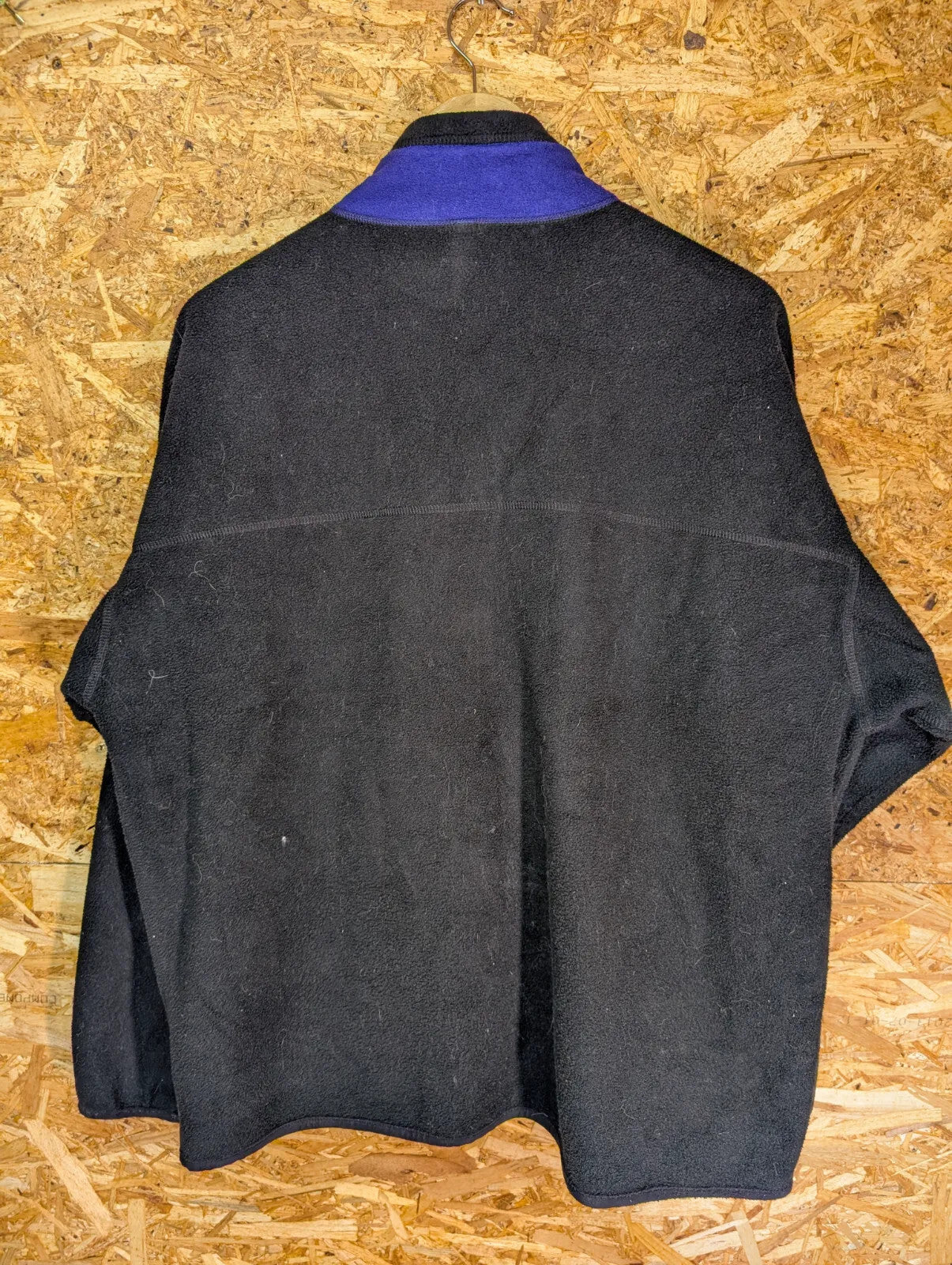 Vintage Patagonia P.E.F Full Zip Fleece Jacket Mens XL Black Blue USA Made 90s