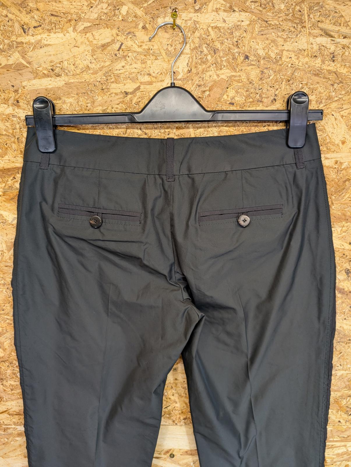 All Saints Trousers Size 10 W30 L27 Black Smart Formal Italian Cloth Side Stripe