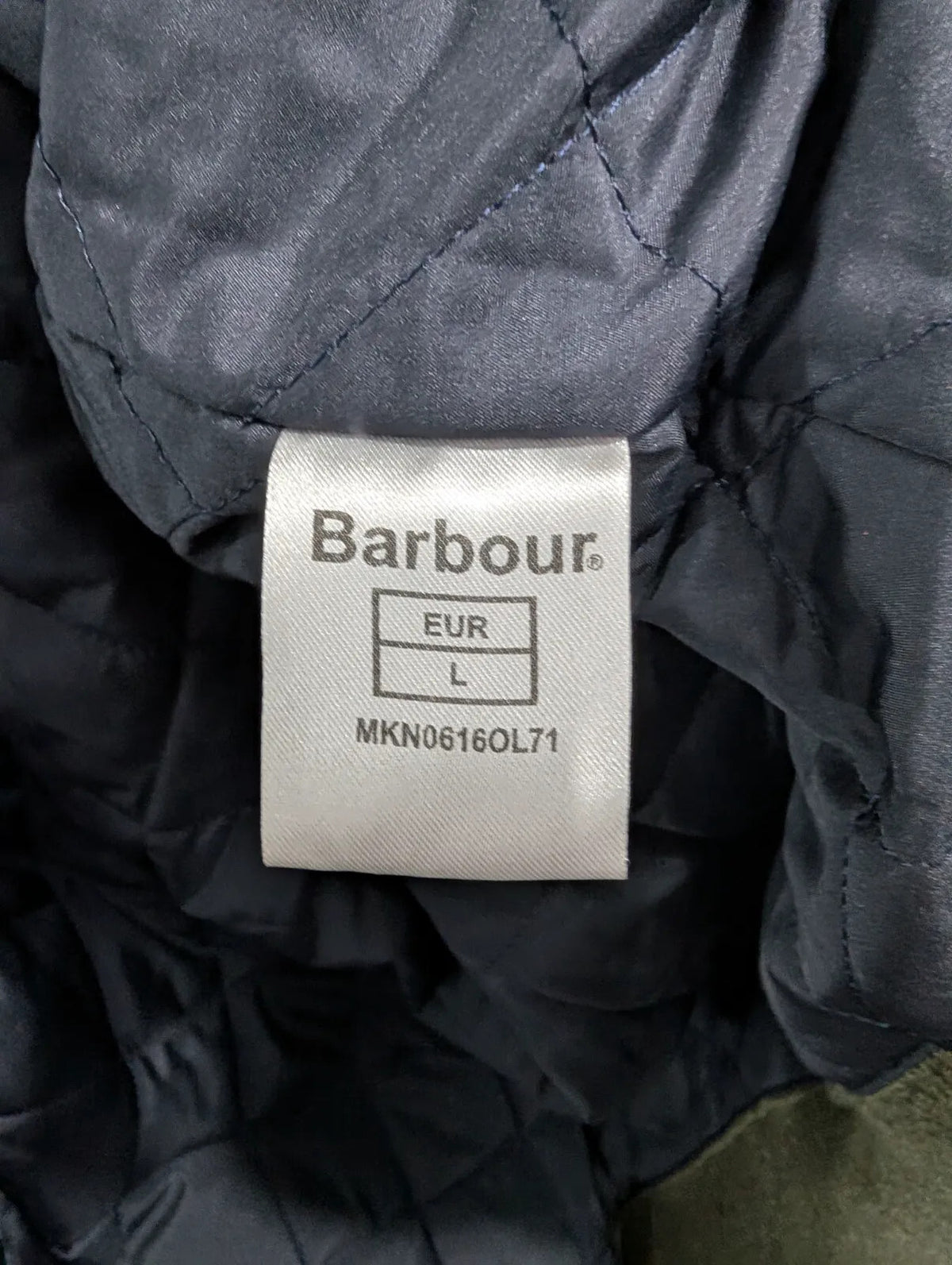 Barbour Land Rover Zip Padded Cardigan Mens Large Olive Green Wool Knit Jumper