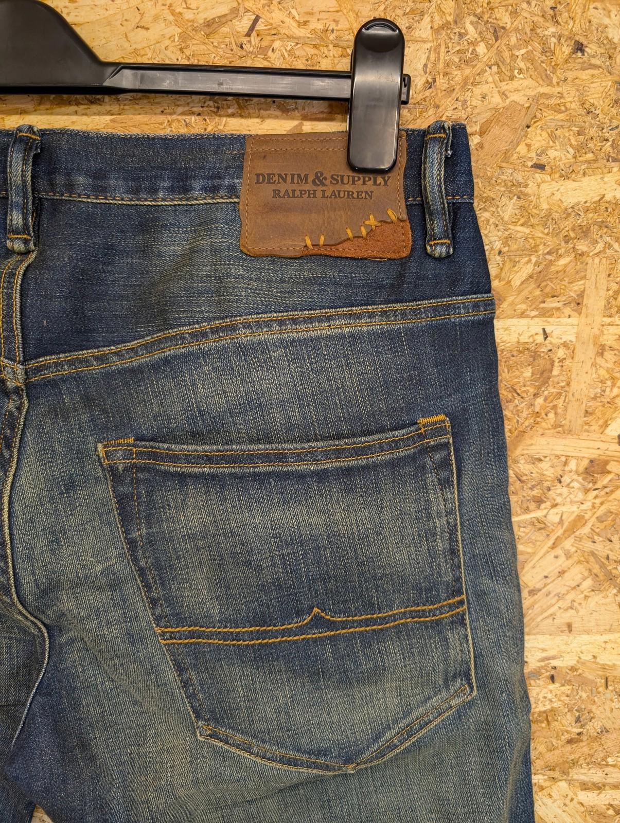 Ralph Lauren Denim & Supply Jeans W36 L32 Mens Dropped Skinny Navy Blue Slim RRL Polo