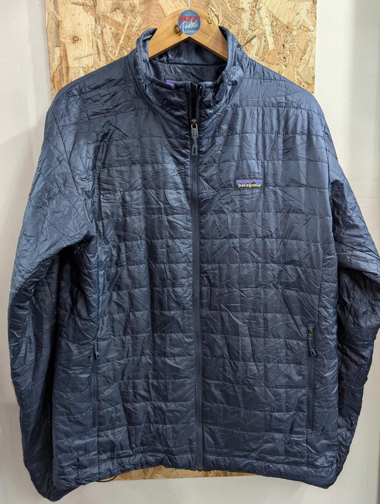 Patagonia Nano Puff Jacket Large Men Navy Blue Quilt Primaloft Insulated Puffer