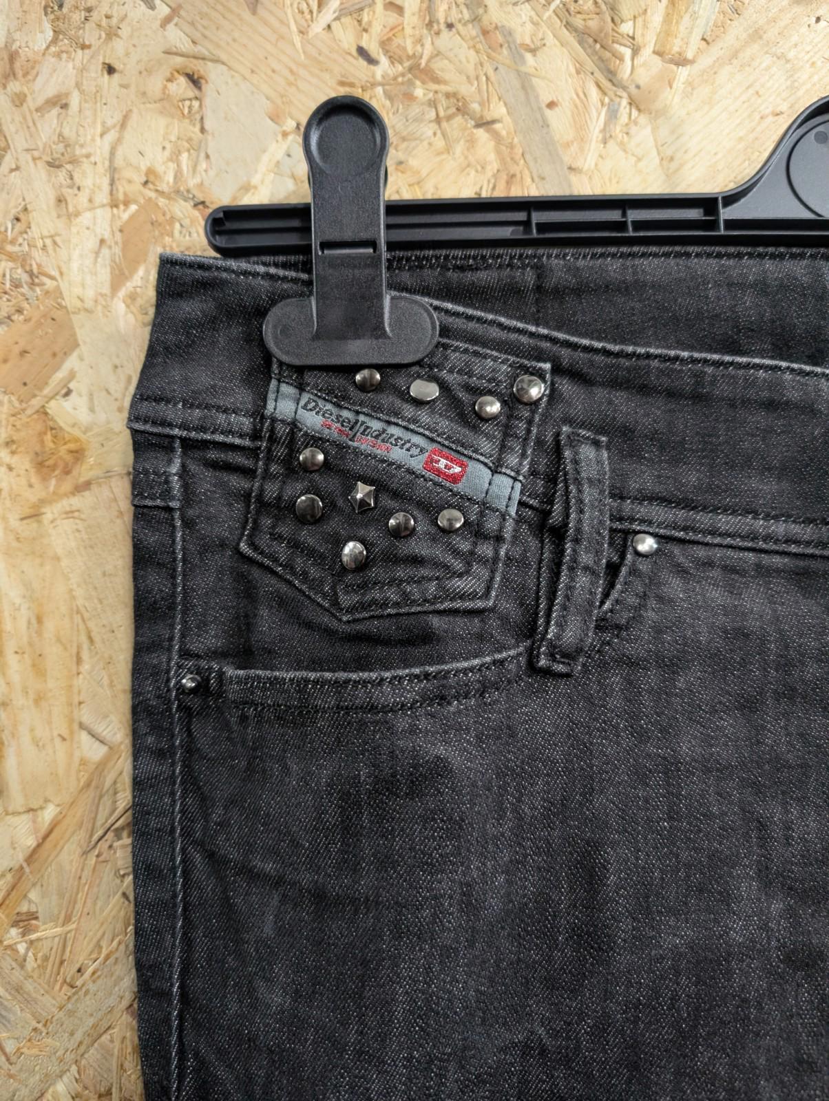 Diesel Matic Jeans W28 L30 Low Rise Women Studded Black 008J7 Stretch