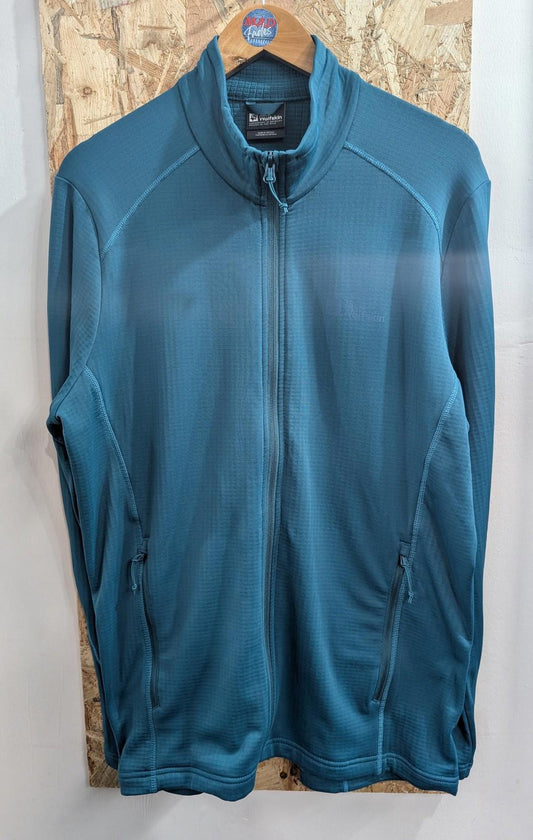 Jack Wolfskin Track Jacket XL Men Teal Blue Activewear Full Zip Blue Polyester