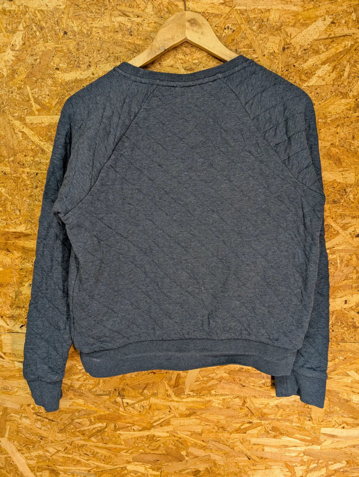 Patagonia Crewneck Sweatshirt Womens Small Blue Quilted Organic Cotton Pullover