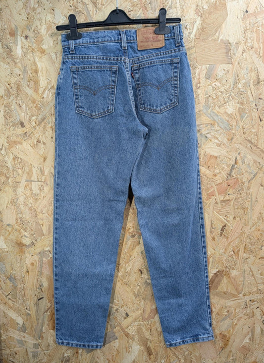 Levis 550 Jeans W28 L30 USA Made Vintage 90s Blue Denim Relaxed Fit Tapered Leg