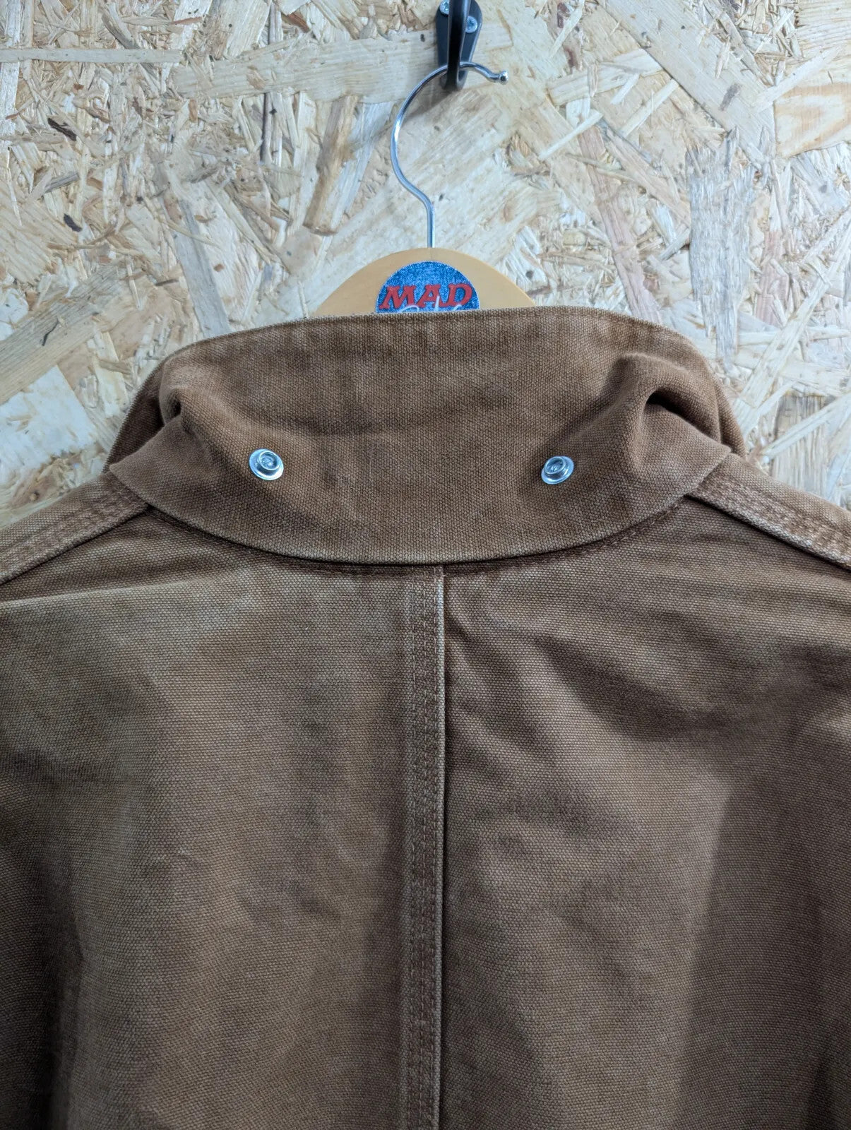 Carhartt Chore Jacket Mens XL Regular Brown Canvas Cord Collar Work Wear Duck