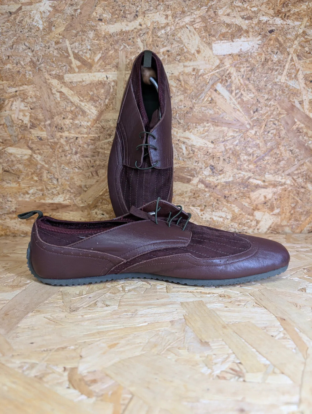Paul Smith Driving Shoes Burgundy Leather Slip On Lace Stretch Casuals Oi Polloi