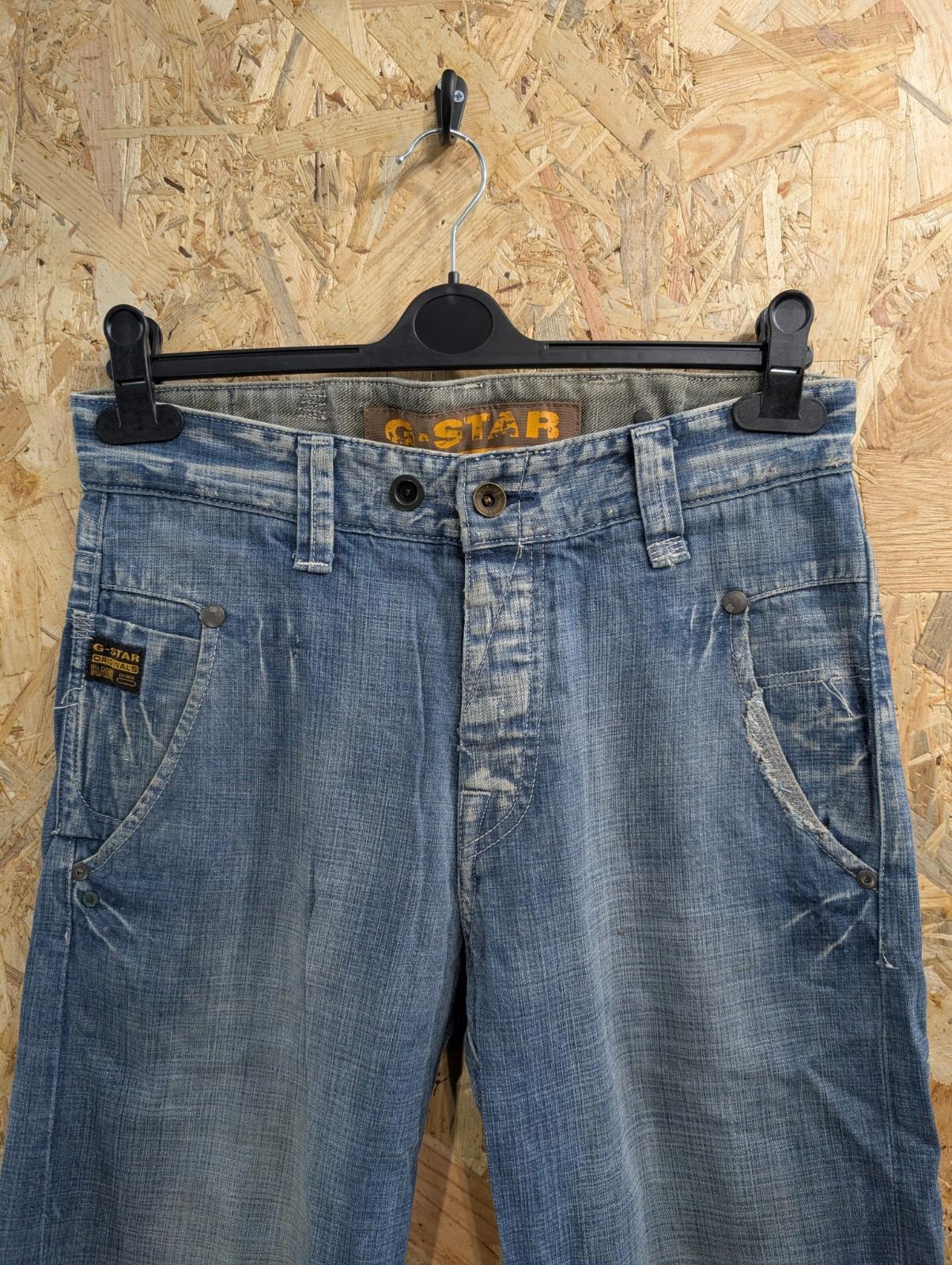 G-Star Jeans W30 L32 3301 Classic Y2K Vintage Blue Denim Straight Leg Button Fly