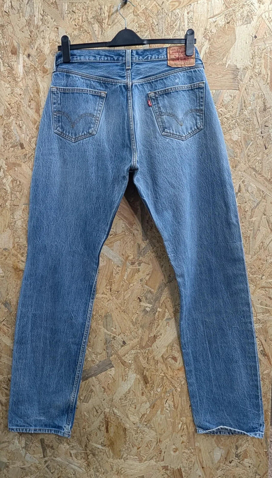 Vintage Levis 501 XX Jeans Mens W38 L37 Mid Blue Denim Straight Button Fly