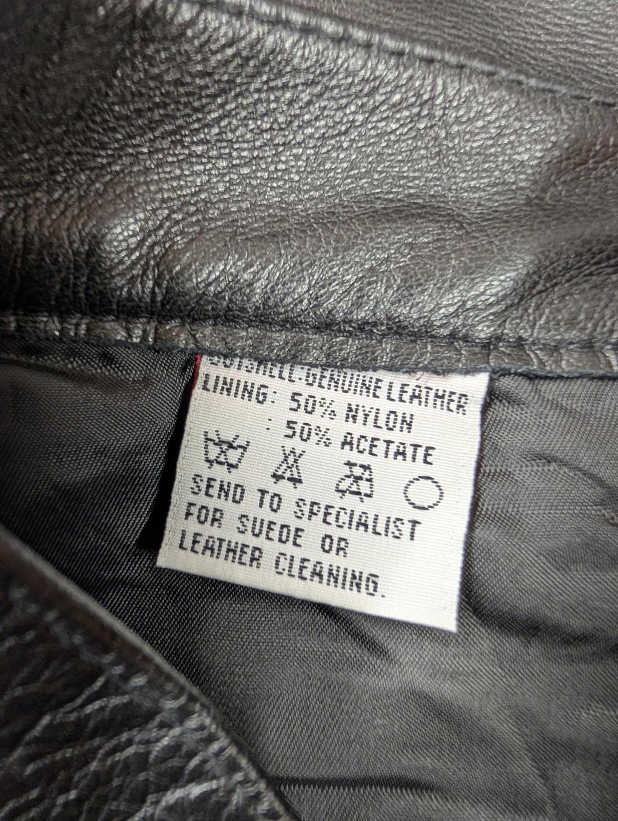 Levis Leather Trousers 29W 34L Women Black Tab Vintage 90s