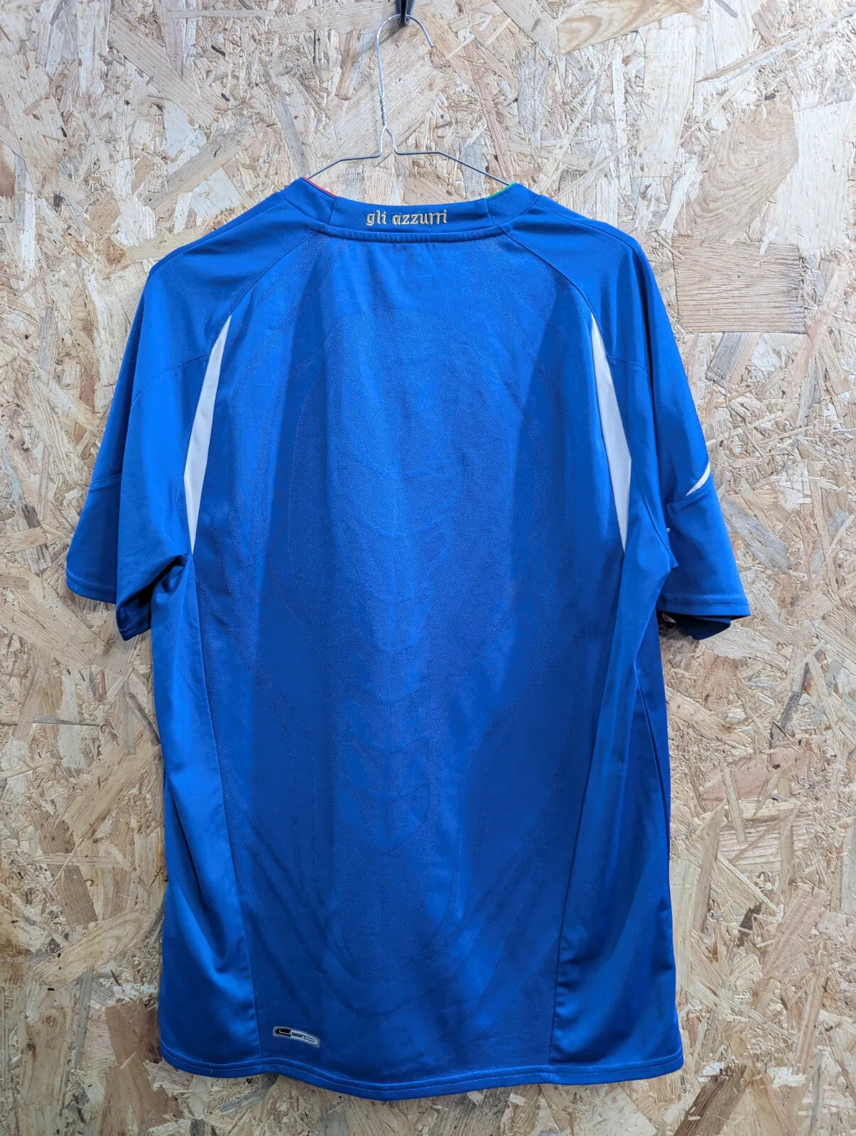 Italy 10/11  Home Top Mens Large Blue Short Sleeve Football Puma International