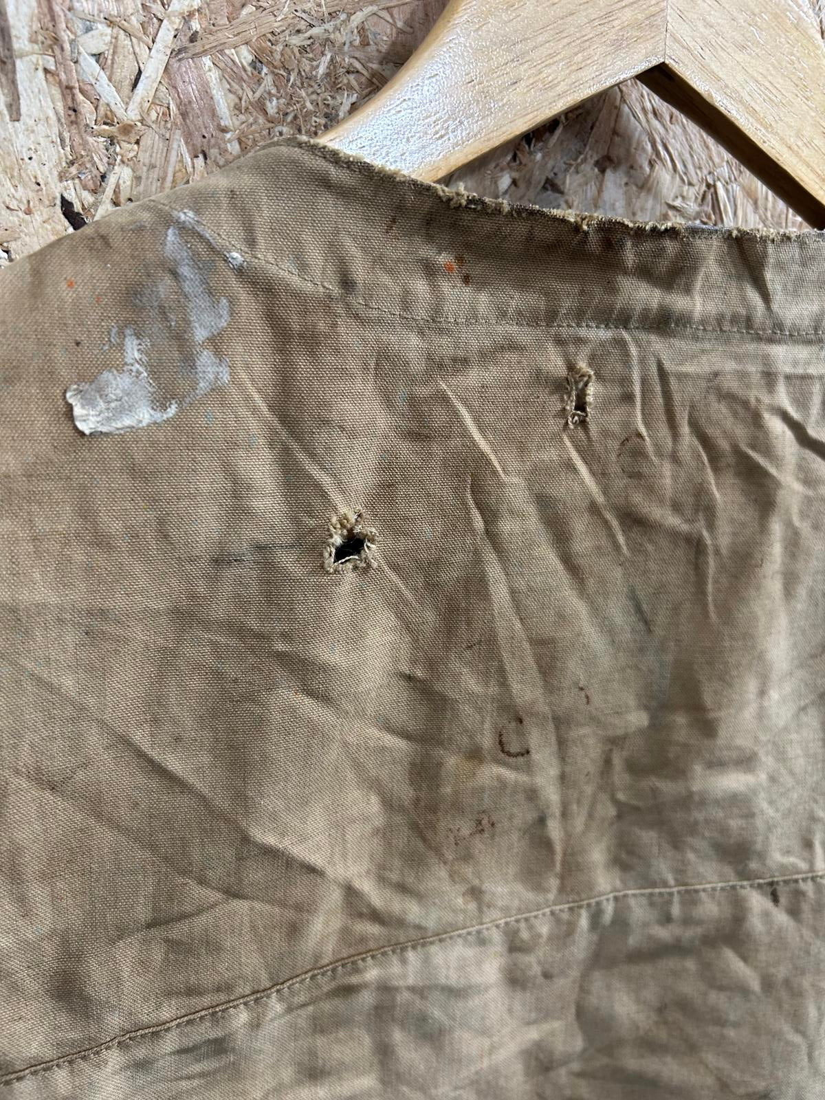 Vintage 50s Filson Dry Cloth Vest Medium Gilet Beige Made In USA Canvas