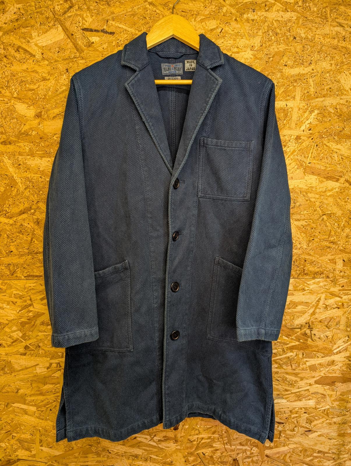 Blue Blue Japan Workwear Pure Indigo Longline Chore Jacket Thick Cotton Small