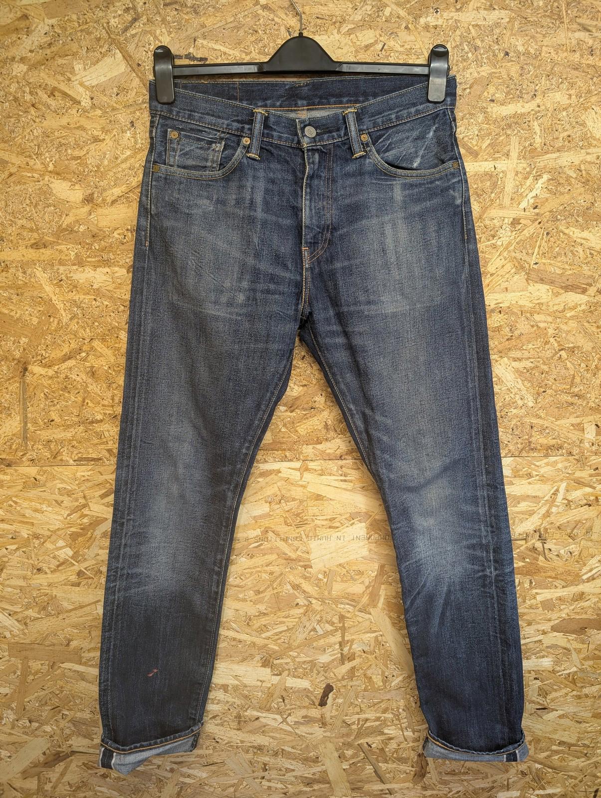Levis 508 Jeans W30 L32 Men Selvedge Straight Slim Denim Blue Zip Fly Redline