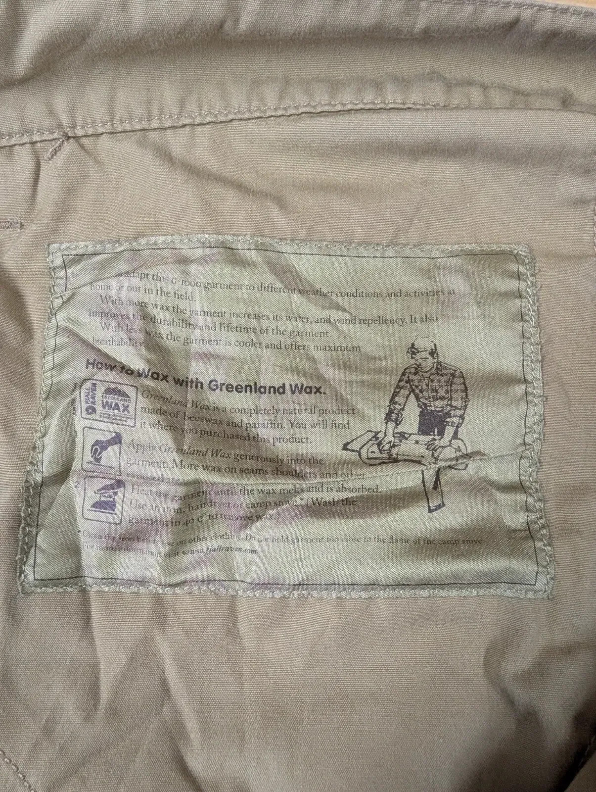Fjallraven G1000 No27 Cargo Trousers W36 L32 Beige Wax Cotton Hiking Walking