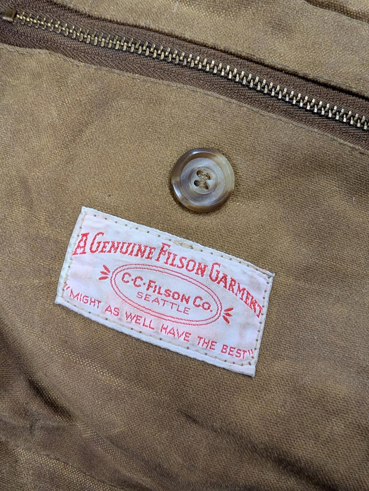 Filson Tin Cloth Jacket Mens XL Hunting Outdoor Vintage Duck Brown Canvas Coat