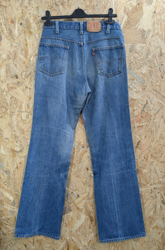 Levis Canadian Jeans W34 L34 Vintage 80s Straight Fit Mid Blue Denim Zip Fly