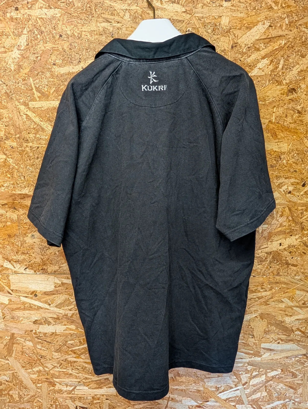 Launceston Rugby Top Mens XL Black Cotton Embroidered Log Kukri Polo S/S Cornish