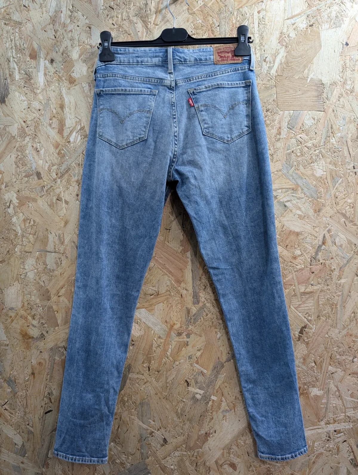 Levis Jeans Womens W28 L28 Light Blue Wash Denim Stretch Slim Fit Zip Fly