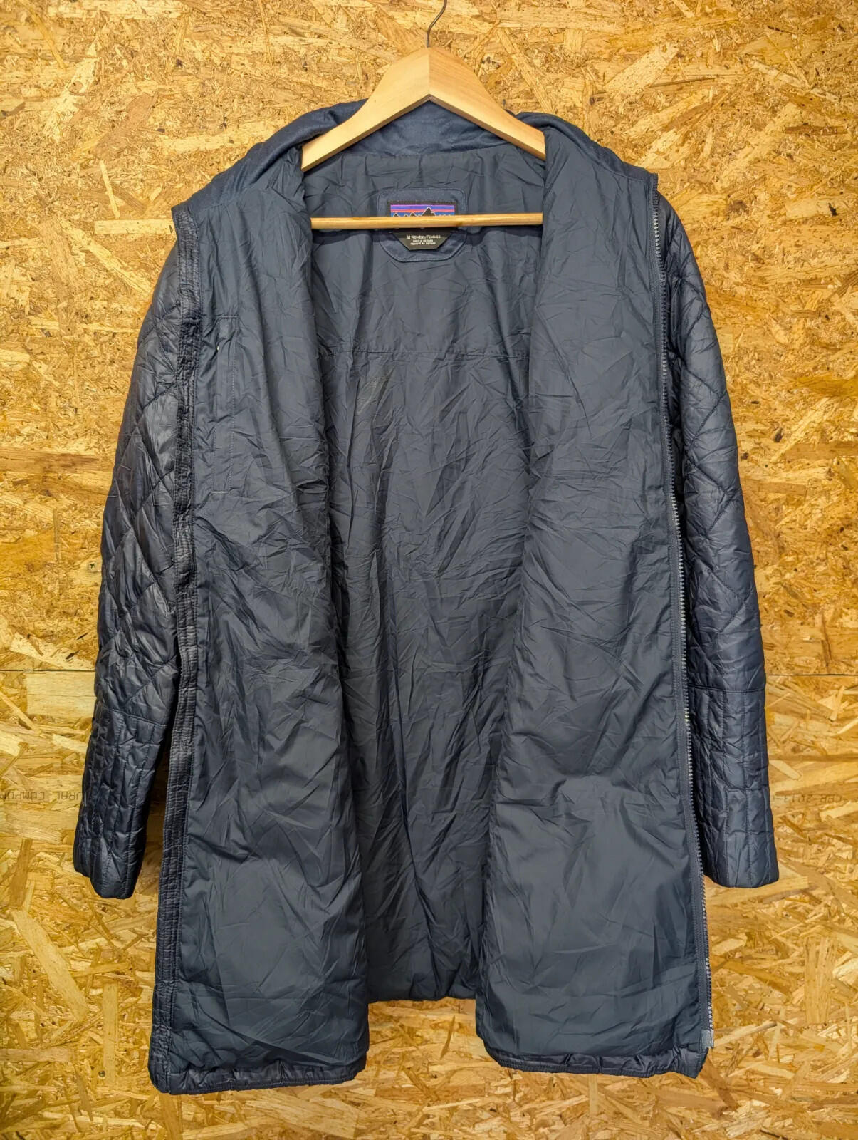Patagonia Radalie Parka Coat Womens Medium Navy Blue Longline Puffer Padded Nano