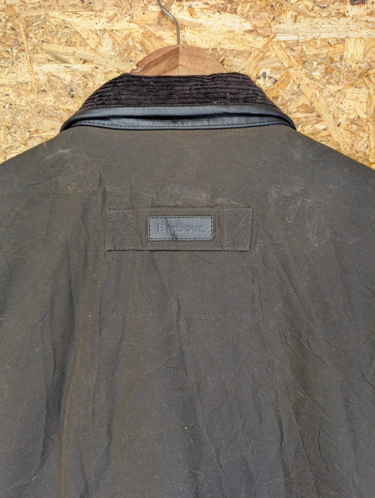 Barbour Hereford Wax Jacket Men XXL Brown Cotton Quilted Leather Corduroy Padded