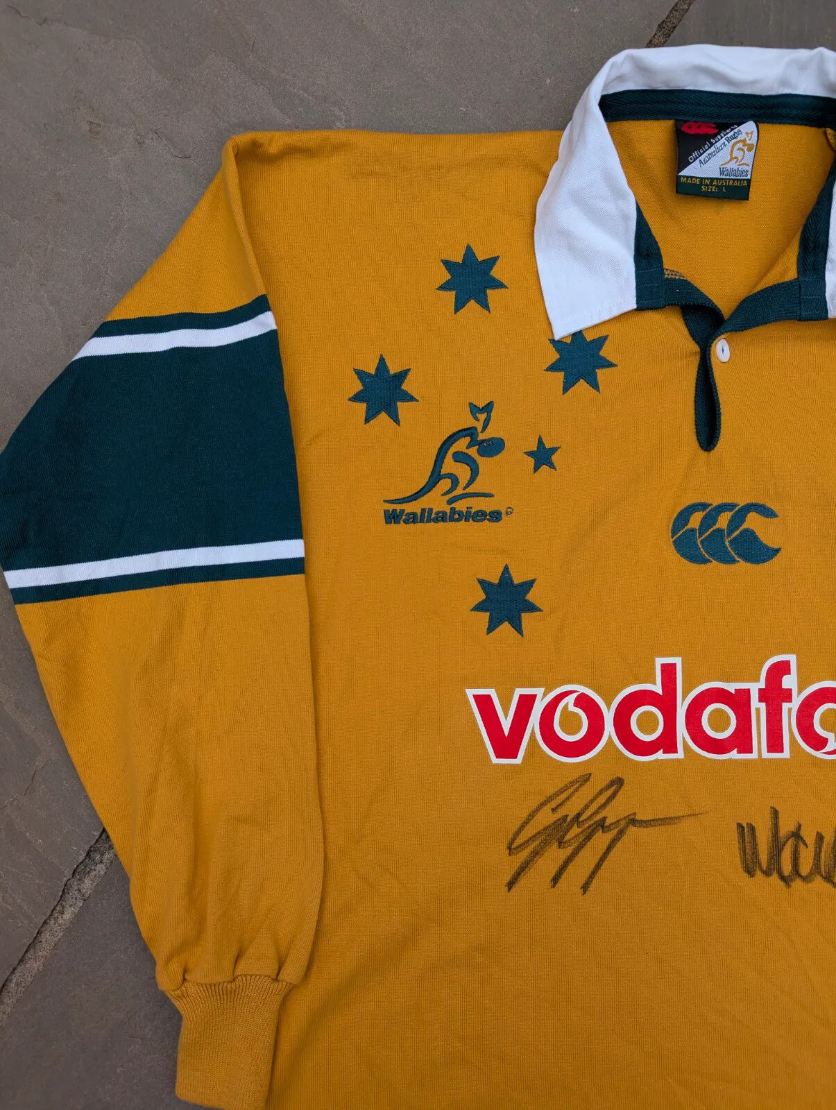 Signed Australia Rugby Top 01-03 Canterbury Wallabies George Gregan Matt Burke