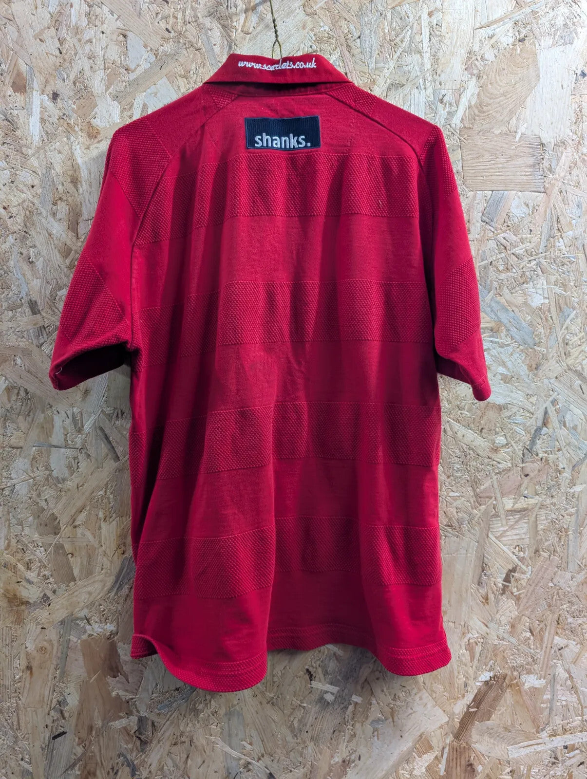 Vintage Llanelli Scarlets 03/05 Rugby Shirt Medium Red Dragon Kooga Tetley RFC