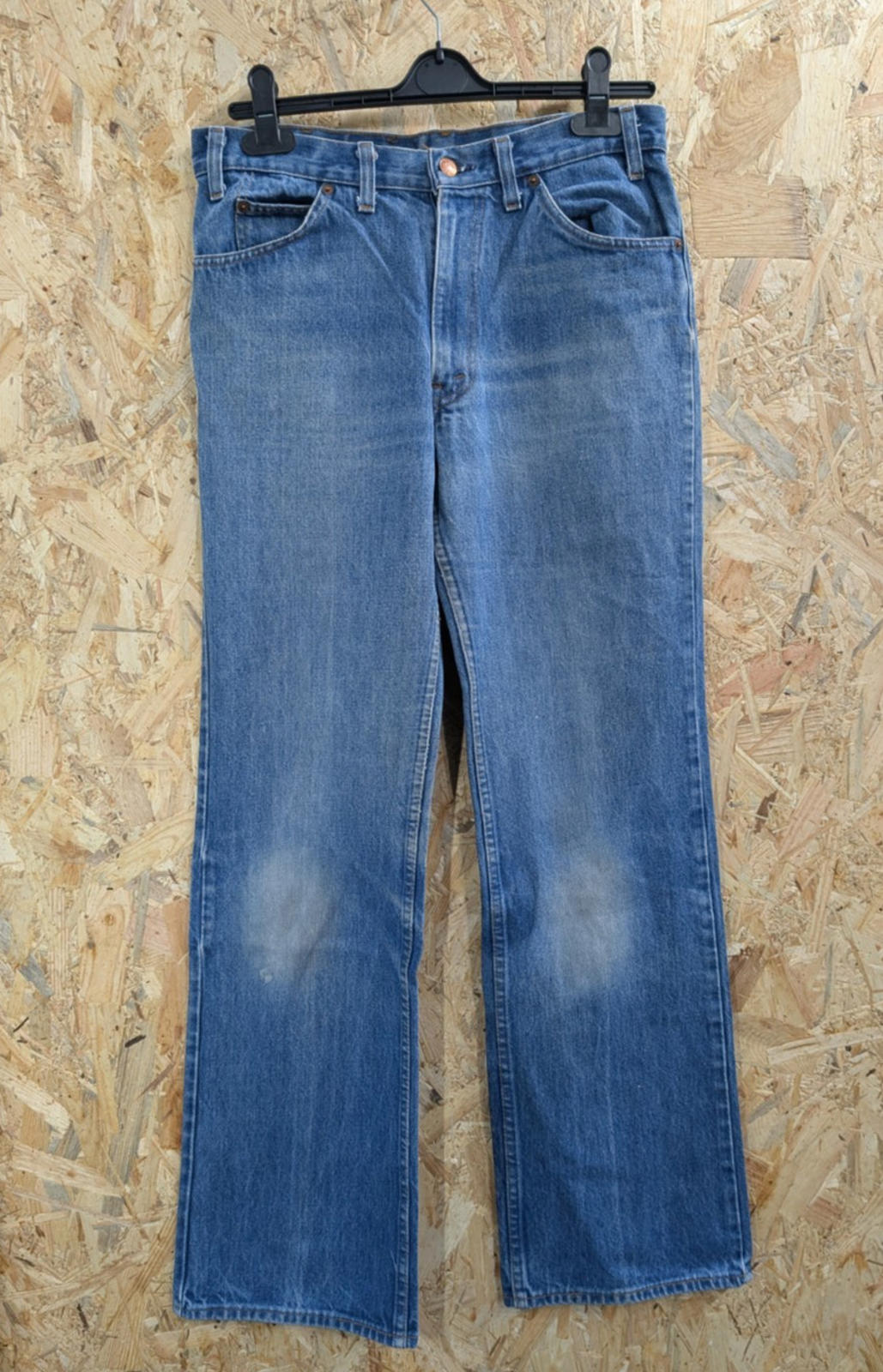 Levis Canadian Jeans W34 L34 Vintage 80s Straight Fit Mid Blue Denim Zip Fly