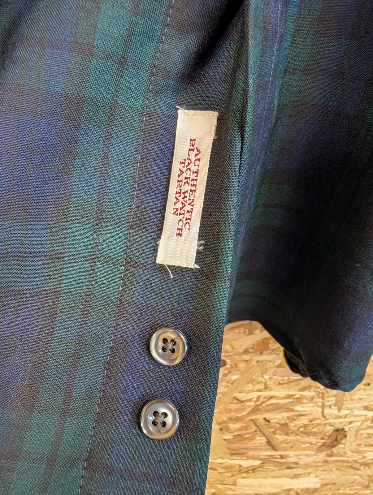 Sir Pendleton Shirt Mens Size Large Navy Blue Green Check Plaid Wool Tartan USA