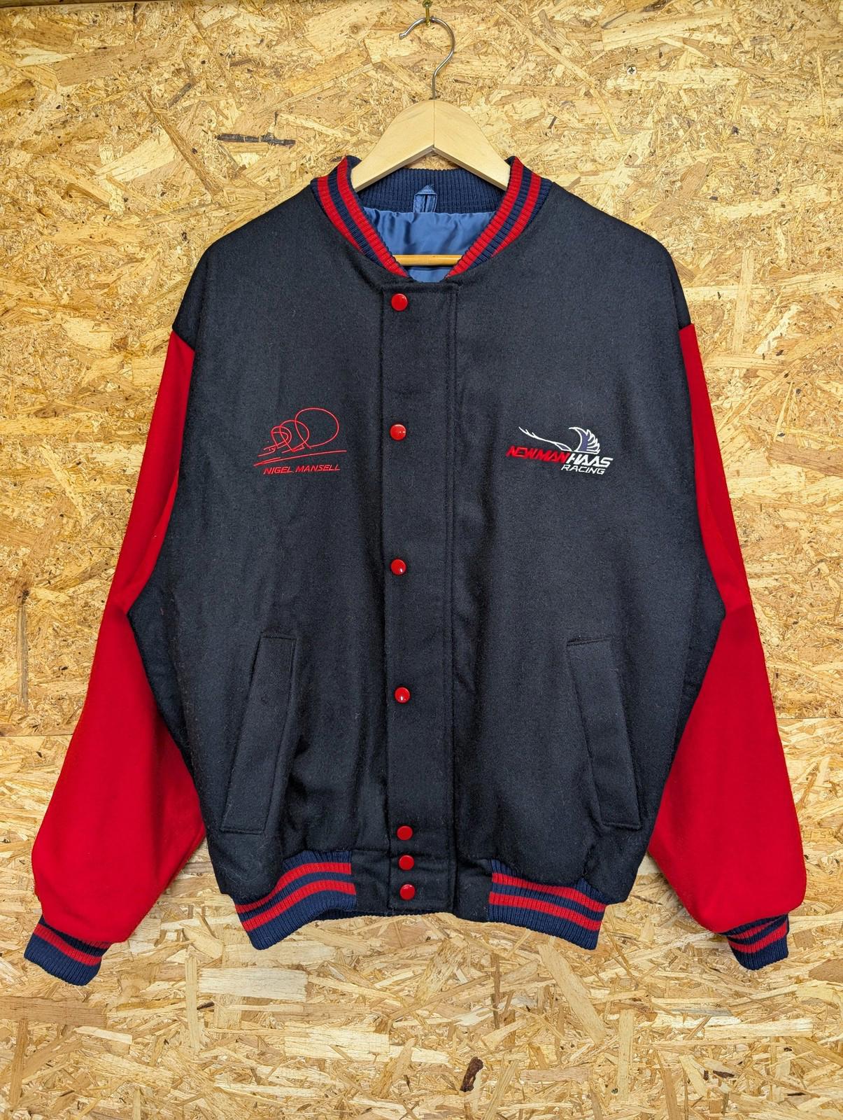 Newman Haas Jacket Large Men Nigel Mansell Indy Car Racing Varsity Embroidered