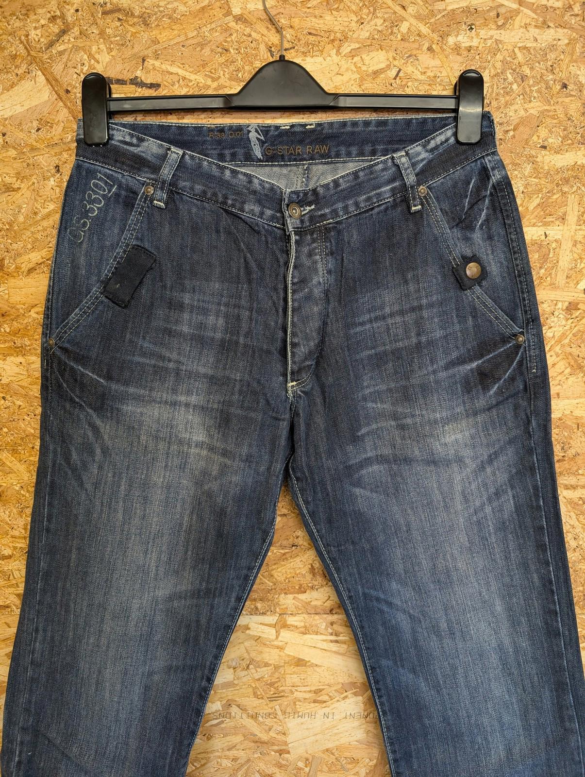 G-Star Radar Low Loose Jeans W34 L32 Men Straight Leg Denim Blue Italy Made