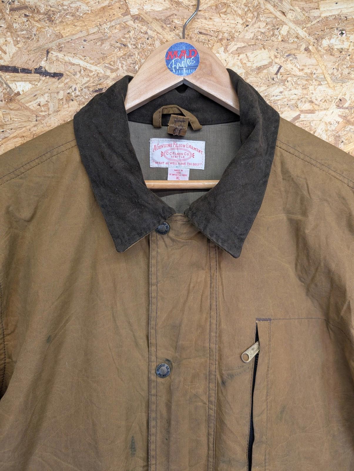 Filson Jacket XL Men Style 1442N Outdoor Workwear Brown Waxed Cotton USA Oil